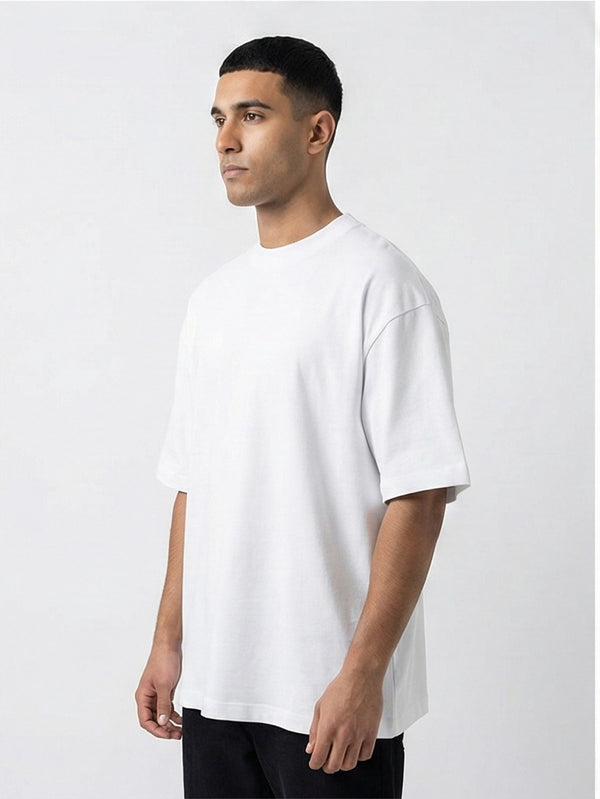 Luxury 240 GSM White Oversize Street Tee