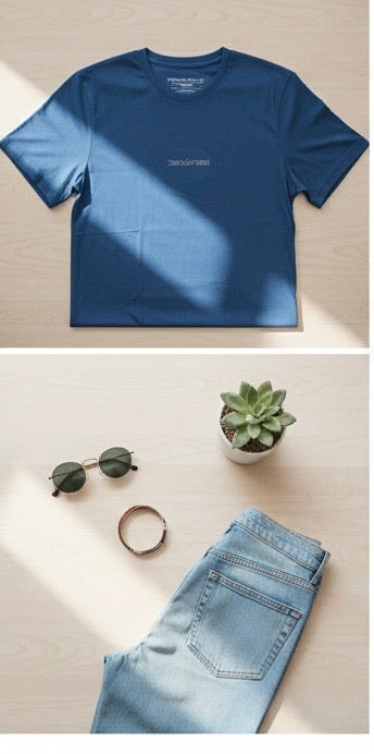 Classic Blue Oversized T-Shirt – 240 GSM