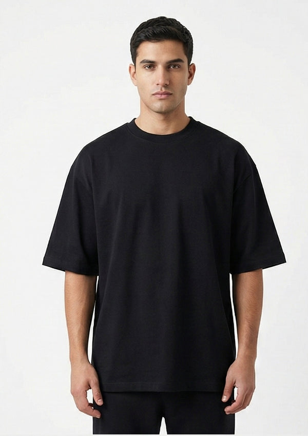 Urban Fit Oversized Black T-Shirt – 240 GSM