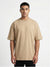 Beige Streetwear Oversize Tee (240 GSM)