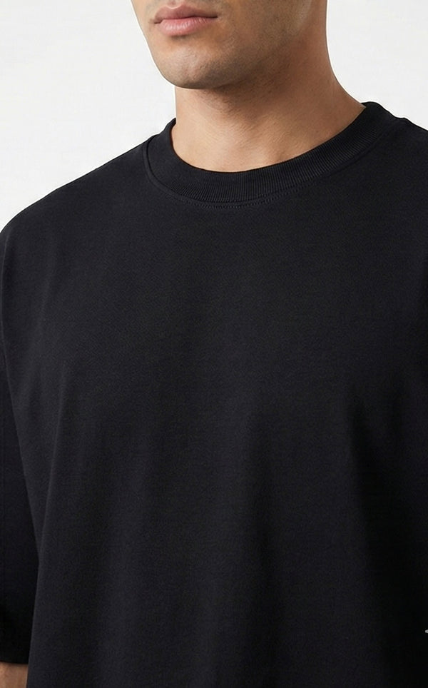 Urban Fit Oversized Black T-Shirt – 240 GSM