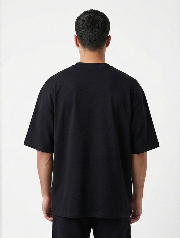 Urban Fit Oversized Black T-Shirt – 240 GSM