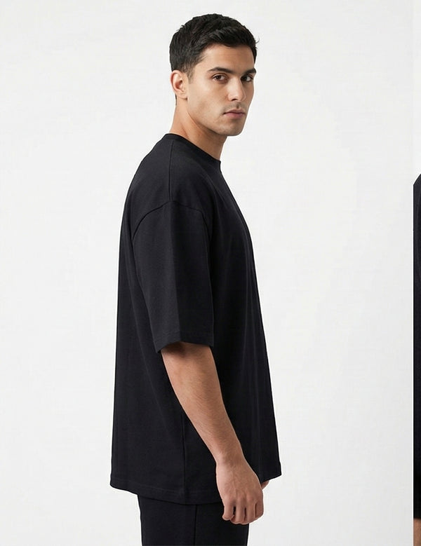 Urban Fit Oversized Black T-Shirt – 240 GSM