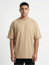 Beige Streetwear Oversize Tee (240 GSM)