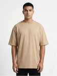 Beige Streetwear Oversize Tee (240 GSM)
